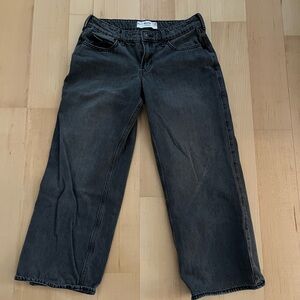 Hollister Black Low-Rise Baggy Jeans